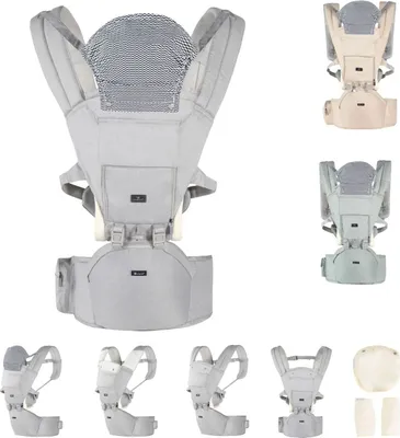 Produktbild von Cangaroo Babytrage Ivy Bauch- Rckentrage Gurt verstellbar Hftgurt ab 5 Monaten grau