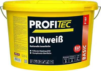 Produktbild von ProfiTec DINweiß Wandfarbe Weiß 12.5 Liter