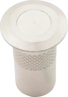 Produktbild von Bodenbüchse mit Verschluss, 12 mm, Messing vernickelt