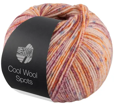 Produktbild von Lana Grossa - Cool Wool Spots 5008 creme brombeer orange jeansblau