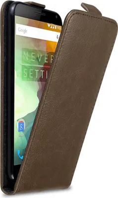 Obrázek produktu pro Cadorabo Pouzdro pro OnePlus 2 Ochranný kryt v hnědé barvě Flipové pouzdro Kryt na mobilní telefon