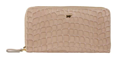 Image de Portefeuille VERONA, modèle portefeuille à fermeture éclair, couleur beige, pour femmes, en cuir, avec 18 compartiments pour cartes