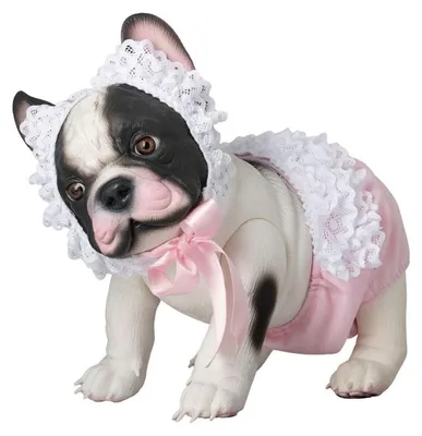 Produktbild von Asi Puppe Lily Bulldog 32cm Babypuppe - weiße und rosa Kleidung Spielzeug