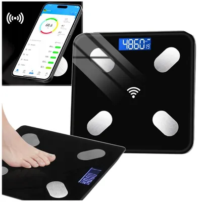 Obrázek produktu pro Chytrá koupelnová váha bez značky Bluetooth, 17 funkcí, do 180 kg