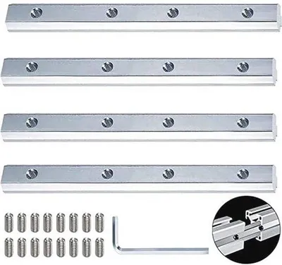 Produktbild von Famanu Profilverbinder Aluminium für T-Nut - 4 Stück - Robust und Langlebig für Konstruktionen