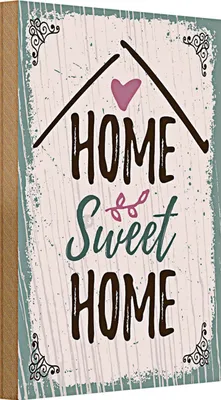 Produktbild von Holzschild Spruch Home sweet home 20x30cm