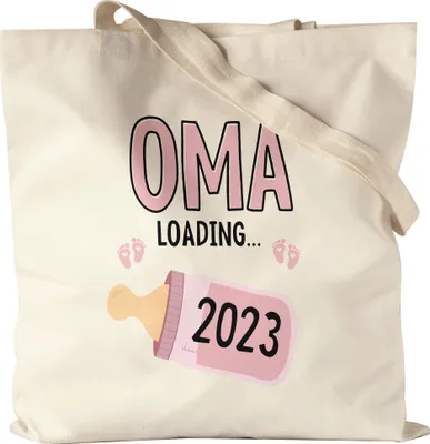 Produktbild von Oma Loading 2023 Jutebeutel Geschenk Werdende Oma Babynews Mit Ladebalken Schwangerschaft Geschenkidee