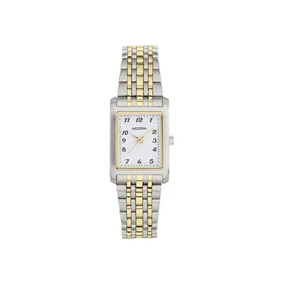 Produktbild von Adora Damenuhr analog Edelstahlband bicolor Faltschließe 5 BAR