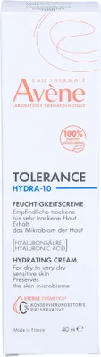 Obrázok produktu pre Avene Tolérance Hydra-10 Feuchtigkeitscreme, Telový BB krém, 40 ml, Biela, Hydratačné, Suchá koža, Rúra