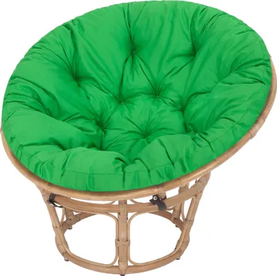 Produktbild von Papasan-Kissen Soa – Ø114 cm, 8 cm dick – grün, wetterfest, , rundes Sitzkissen für Jordrup & Hängesessel | Pillowprim