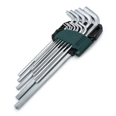 Productafbeelding van Sata Set van 12 gekleurde, zeshoekige, extra lange metrische ringsleutels