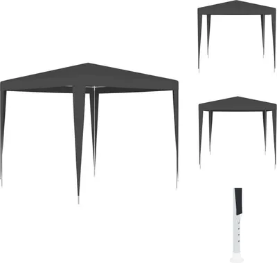 Produktbild von vidaXL Profi-Partyzelt 2,5×2,5 m Anthrazit 90 g/m² -  Pavillons & Partyzelte