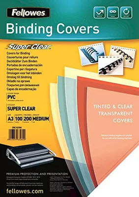 Image de Fellowes Deckblätter PVC A3 200g transparent 100PK