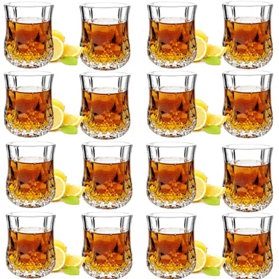 Shotgläser 16er Set, 60 ml, Kristallglas, schwerer Boden