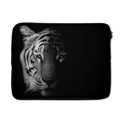 Produktbild von MuchoWow® Laptop Hülle 15 Zoll Tiger - Tiere - Wild - Schwarz - Weiß Laptoptasche - Laptoptasche - Sleeve - Rundum-Schutz