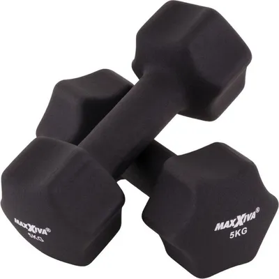 Obrázek produktu pro MAXXIVA Sada činek s neoprenovým potahem 2 x 5 kg, černá