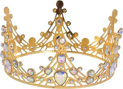 Produktbild von Tortendeko KRONE XL gold silber Topper 12 cm