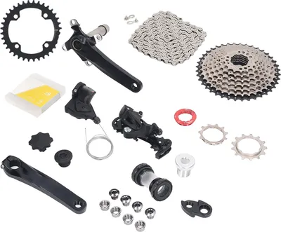Produktbild von 9-Gang-Gruppe, 11 bis 40 Zähne, Fahrradkassette, Kurbel, Schalthebel, Schaltwerk, Kettensatz, 36 Zähne, Kurbelgarnitur