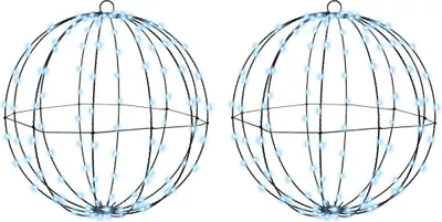 Produktbild von Ball 2 stk. 192 LEDs Kaltweiß 40,5 x 40,5 x 42 cm Metall
