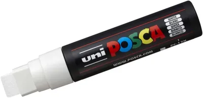 Image de Feutres de coloriage Uni Posca PC-17K 15mm blanc paquet de 5