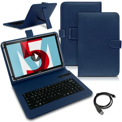 Produktbild von Tablet Hülle für ACER Iconia Tab P10 P11 A10 Tasche QWERTZ Schutzhülle BluetoothFarben:Blau