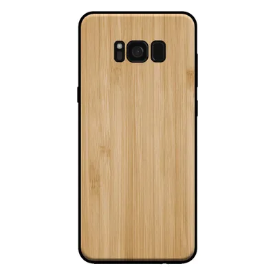 Immagine prodotto di Smartphonica Custodia per Samsung Galaxy S8 con aspetto in legno - cover posteriore in legno artificiale di bambù - Marrone