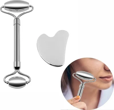 Produktbild von INF Gua Sha Set Gesichtsschönheitswerkzeuge Gesichtsroller Hautmassagegerät