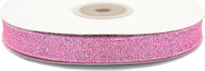 Produktbild von Glitzerband 12mm x 32m Rolle Rosa / Silber