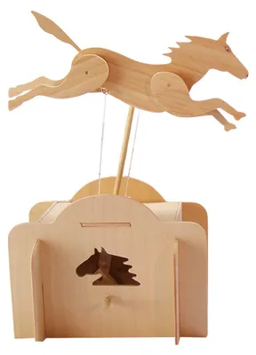 Immagine prodotto di Cavallo che salta. Struttura in legno.