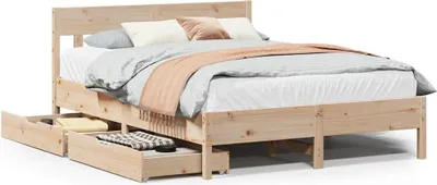 Obrázok produktu pre vidaXL Posteľ z masívu bez matraca 135x190 cm borovicové drevo