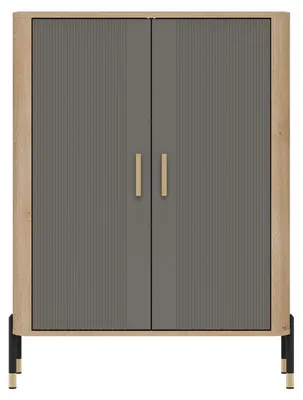 Productafbeelding van Furniture24 Kommode Dante Dt11, dressoir voor de woonkamer, 93 x 122 x 40 cm - Cremona eik/kasjmier