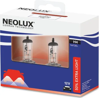 Produktbild von 1x H4 NEOLUX® Lampen Autolampen 12V 60 / 55W P43t N472EL-SCB