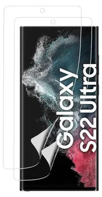 Obrázok produktu pre Ochranná fólia na displej pre Samsung Galaxy S22 ULTRA 5G [2 ks] Flexibilná transparentná plastová ochranná fólia Phonillico®