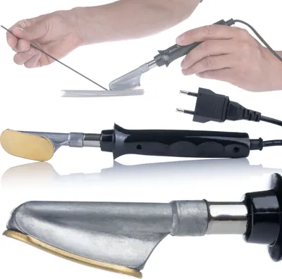 Image de Rosfix Fer à Souder Plastique 230 mm – Fer à Souder avec Poignée Antidérapante, Panne de 50 mm | Pour Réparer, Lisser et Renforcer