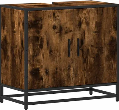 Obrázok produktu pre vidaXL Toaletná skrinka z dymového duba 65x33x60 cm Materiál na báze dreva