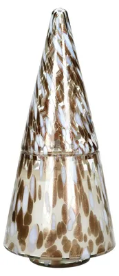Productafbeelding van Pomax Spiccoli geurkaars, glas, wit, Ø 16,5 x H 38 cm