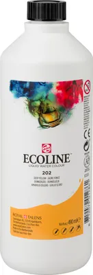 Obrázek produktu pro Ecoline tekutá akvarelová láhev 490 ml tmavě žlutá 202