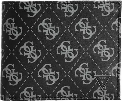 Zdjęcie produktu dla Skórzany portfel Guess Madrid z ochroną RFID 12 cm