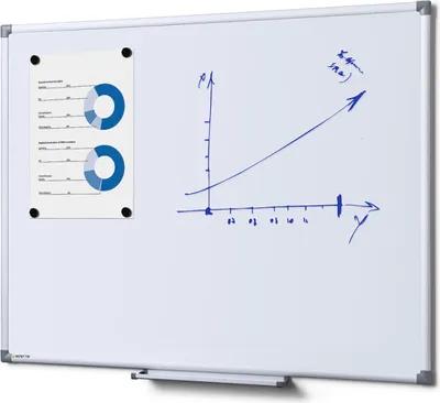 Produktbild von Showdown Whiteboard Scritto Economy - 90x60cm - Aluminium - Weiß