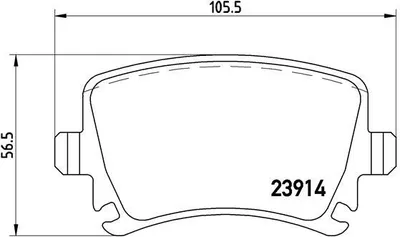 Produktbild von Brembo Bremsbelagsatz, Scheibenbremse Hinterachse P 85 073