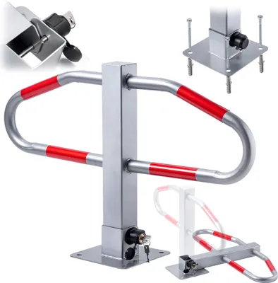 Produktbild von KADAX faltbare Parksperre, 74 x 46,5 cm, grau-rot