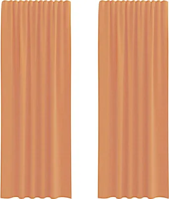 Image de vidaXL Voile Rideaux avec poches à tringles 2 pcs. Terracota