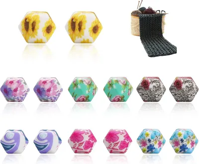 Produktbild von 14 Stück Silikon-Maschenstopper für Stricknadeln, 14 mm, mit 2,5 mm Lochdurchmesser