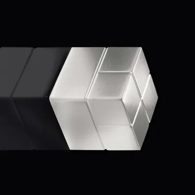 Produktbild von SIGEL BA196 SuperDym-Magnet C20 "Super-Strong" - bis zu 23 Bl. (A4, 80g/m²) - Cube-Design - 20x20 mm - silber - 1 Stück