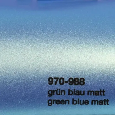 Produktbild von (25€/m²) Oracal 970RA Autofolie 988M Grün-Blau Matt Folie 152 cm Breite Laufmeterware gegossene Auto Folie selbstklebend