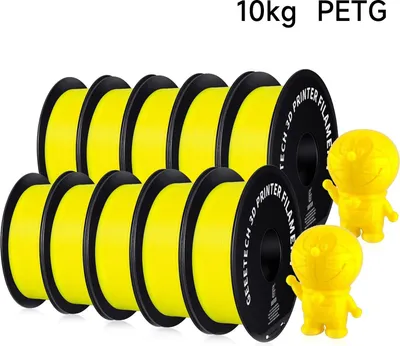 Obrázok produktu pre PETG vlákno – vlákno pre 3D tlačiarne, priemer 1,75 mm – dĺžka 343 m – vákuovo balené – pre technológiu FDM/FFF – žltá farba