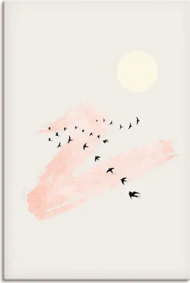 Produktbild von ARTland Leinwandbild Sonne und Himmel Größe: 40x60 cm