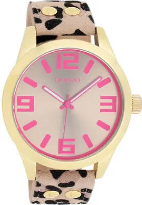 Produktbild von Oozoo Armbanduhr beige schwarz Leder Timepieces Damen Analog-Quarzuhr UOC1099A