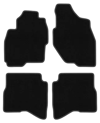 Produktbild von Velours-Fußmatten für Mitsubishi Pajero Pinin 1999-2006 (SUV) – 4-tlg, Schwarz, passgenau – Wielganizator BASIC