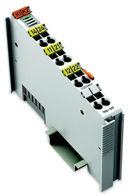 Produktbild von WAGO 750-517 2-Kanal-Relaisausgang,AC 250 V,1A, lichtgrau
